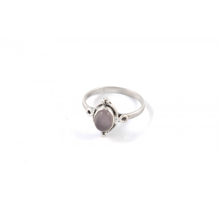 Bague argent pierre quartz rose