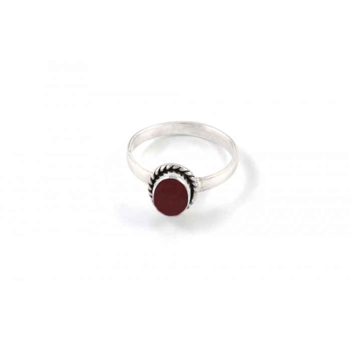 Bague argent pierre grenat