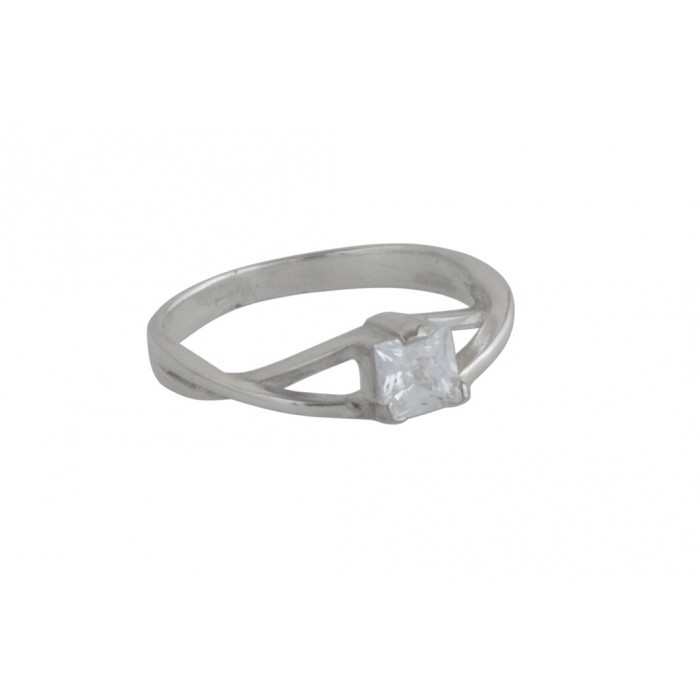 Bague argent pierre cz blanc