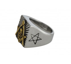Steel ring/ip gold