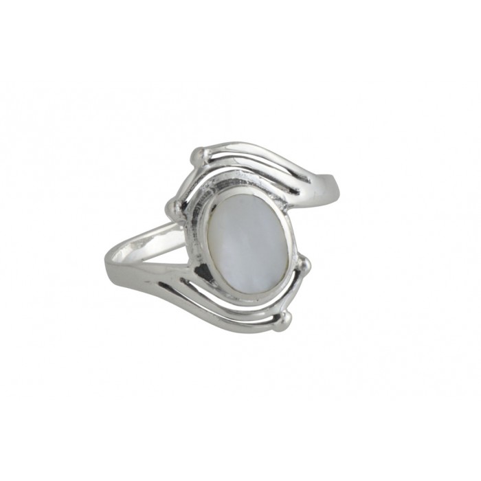 Bague argent pierre nacre