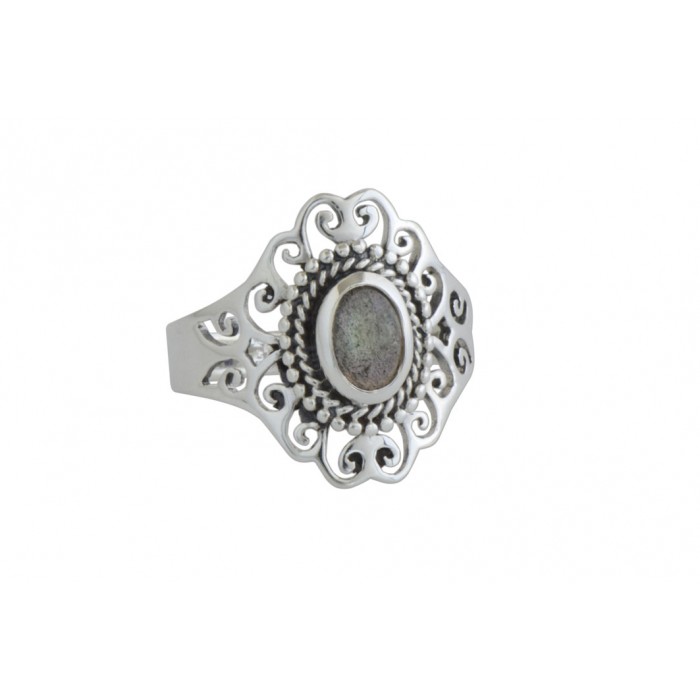 Bague argent pierre labradorite