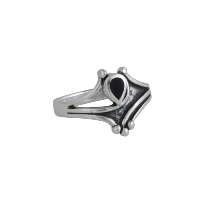 Bague argent pierre/onyx ethnique