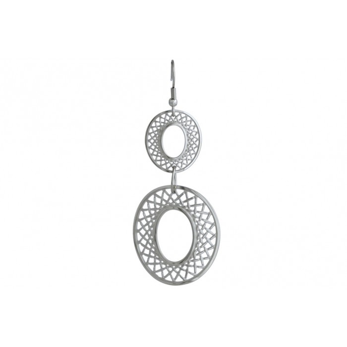 Steel earring/ 80mm de longueur