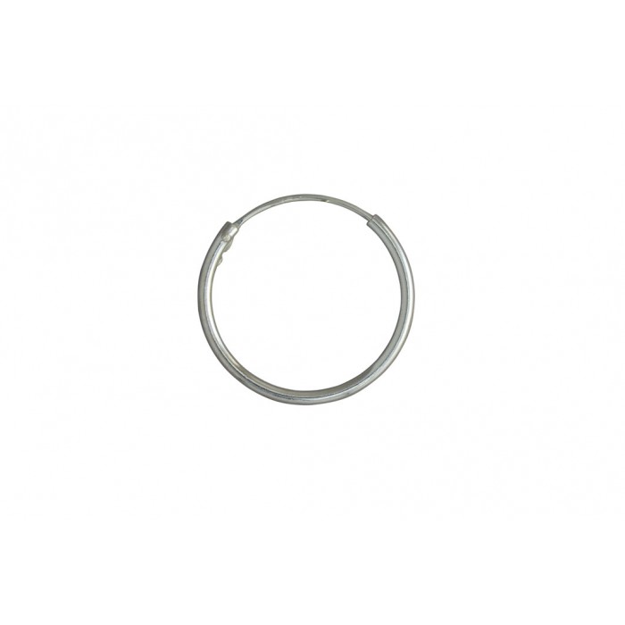 Boucle d'oreille argent/créole  rond lisse