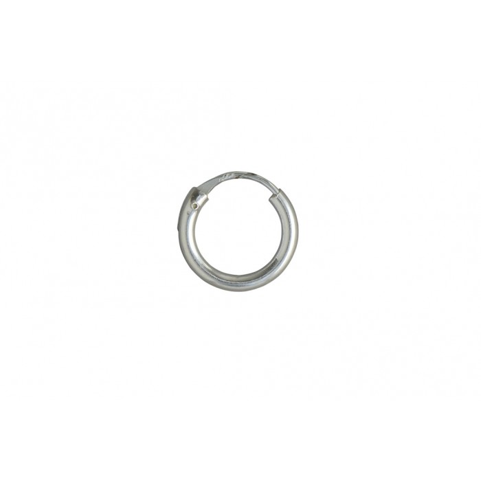 Boucle d'oreille argent/créole rond lisse