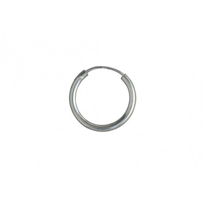Boucle d'oreille argent créole lisse