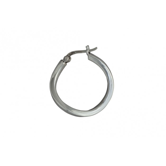 Boucle d 'oreille argent/créole vrillée