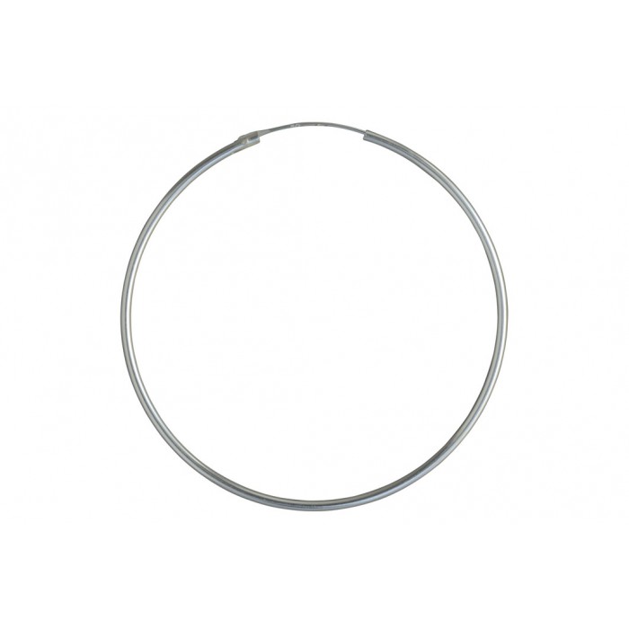 Boucle d'oreille argent/créole rond lisse