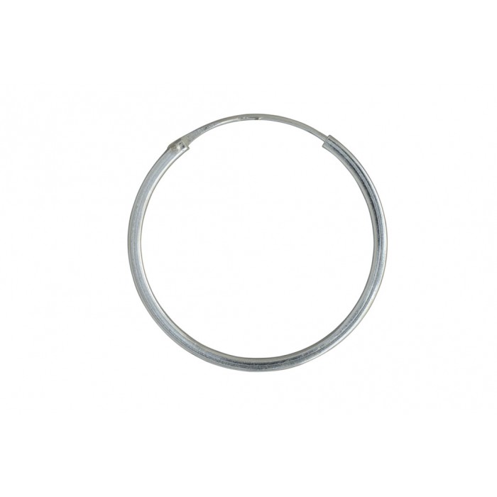 Boucle d'oreille argent créole carrée