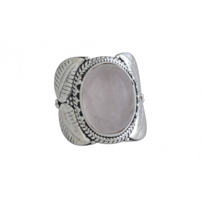 Bague argent pierre quartz rose