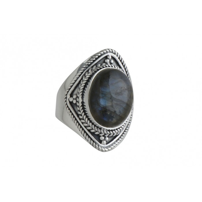 Bague argent pierre labradorite
