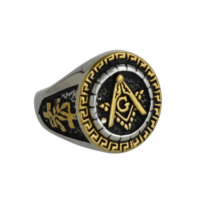 Steel ring/ip gold