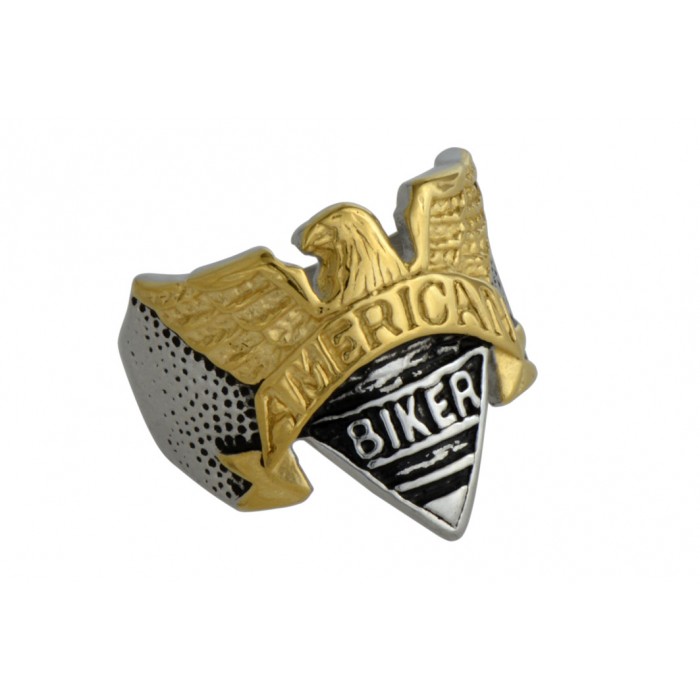 Steel ring/ip gold