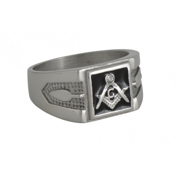 Steel ring/black resin/CZ+résine époxy