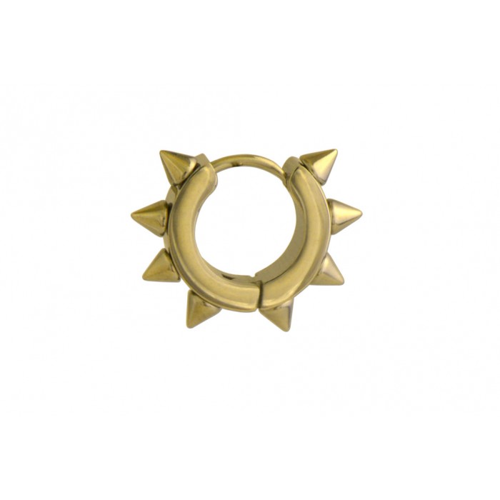 Steel ip gold punk earring