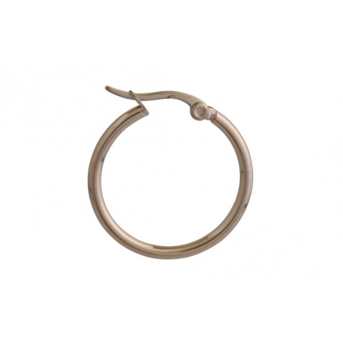 Steel hollow hoop/céole cliquet/ip rose gold