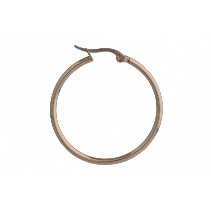 Steel hollow hoop/cliquet/ip rose gold/2x35mm