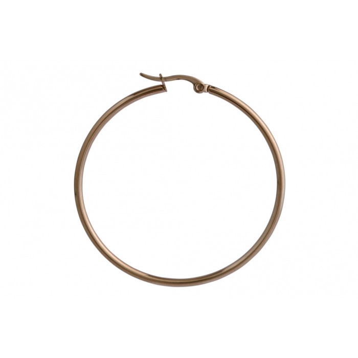 Steel holoow hoop/cliquet/ip rose gold/2x50mm