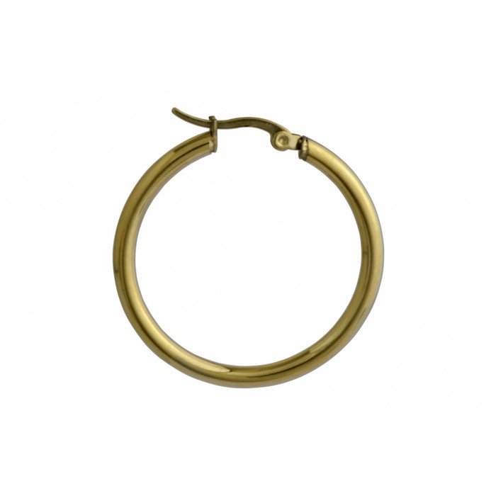 Steel hollow hoop/cliquet/ip gold/3x35mm