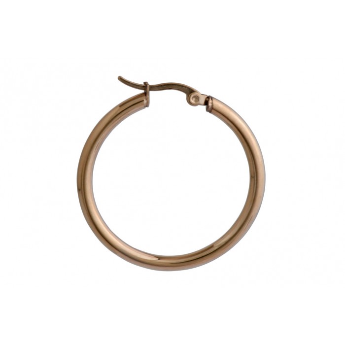 Steel hollow hoop/cliquet/ip rose gold/3x35mm