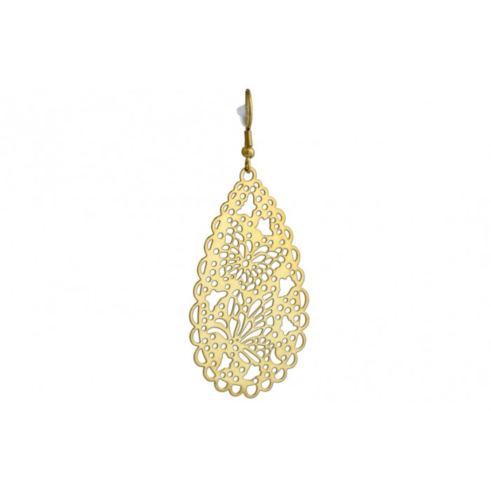 Steel earring/ip gold/65mm