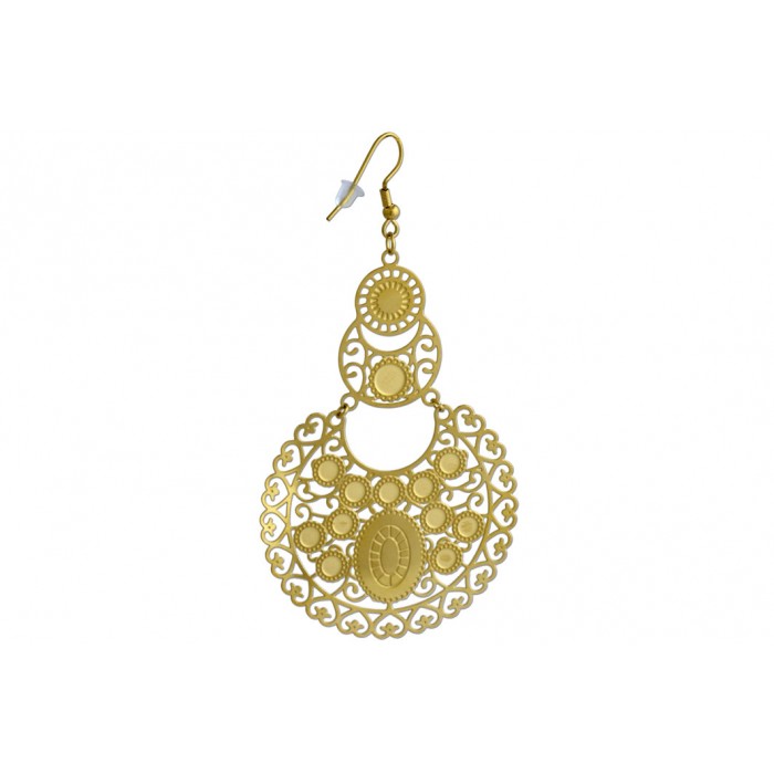 Steel earring/ip gold/65mm