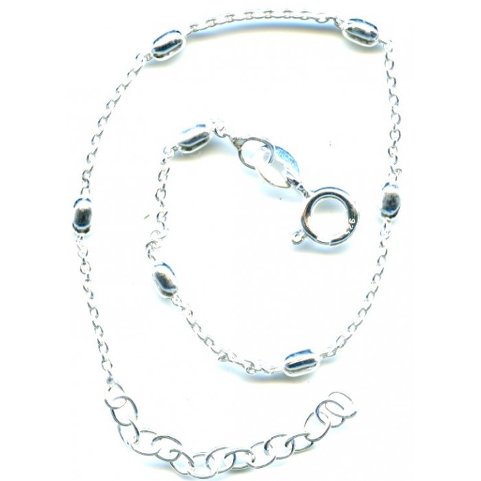 Bracelet argent/olive