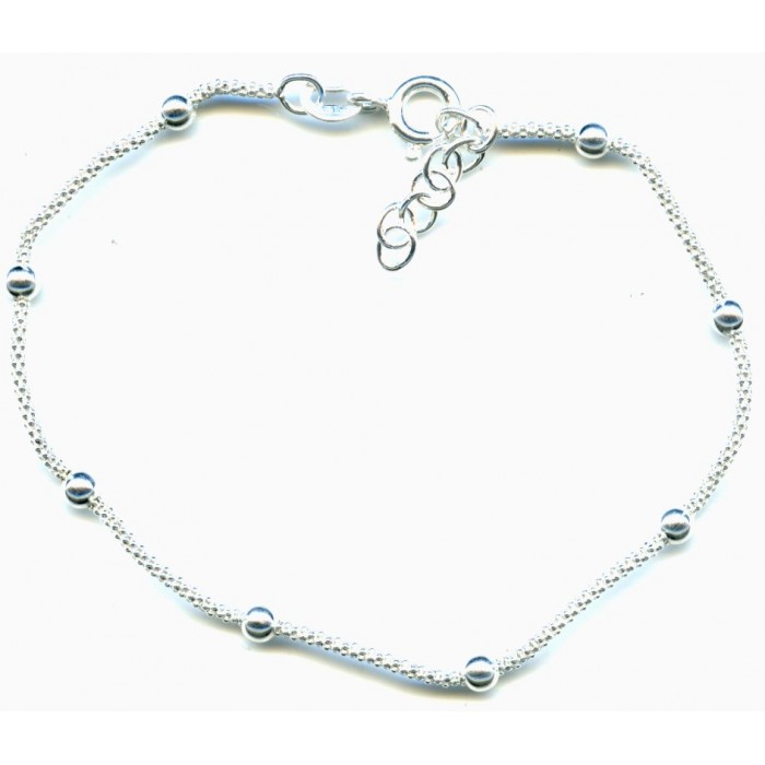 Bracelet argent/bille 3 mm