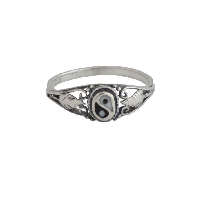 Bague argent pierre y- yang