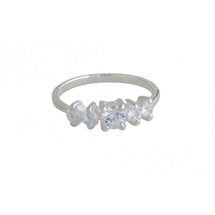 Bague argent pierre/white cz