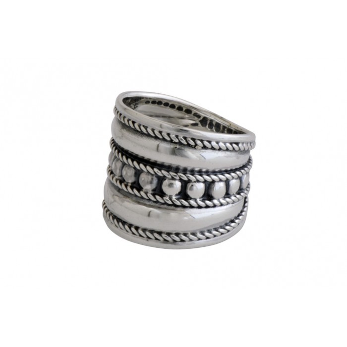 Bague argent/anneau ethnique