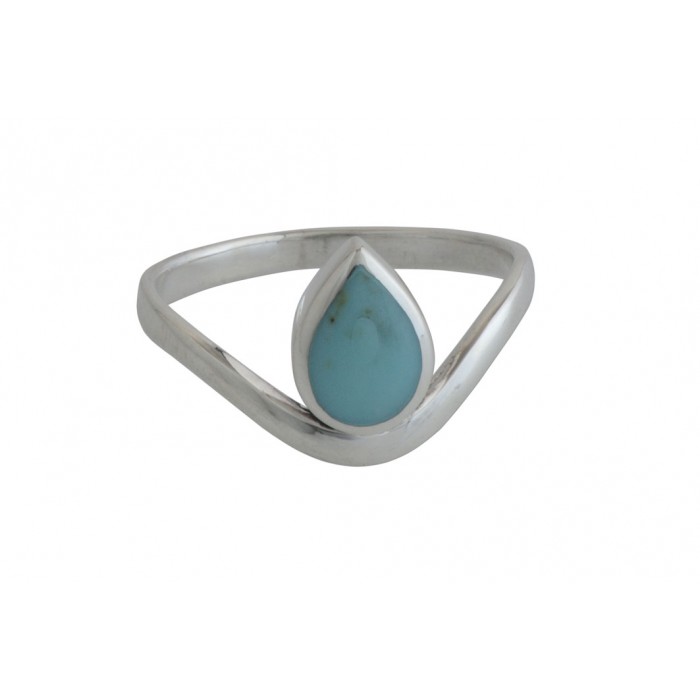 Bague argent pierre turquoise résine époxy