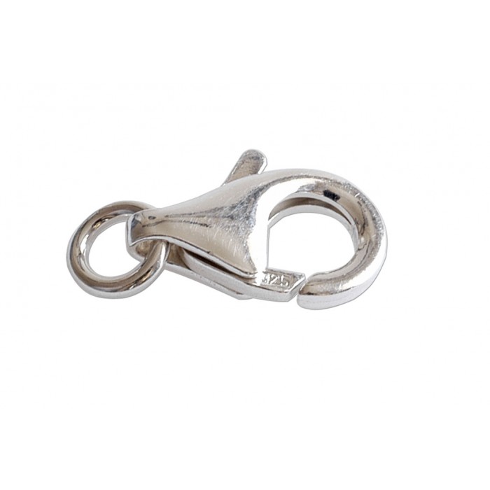 Mousqueton + anneau argent