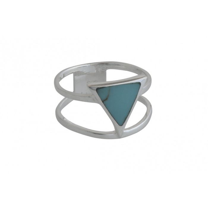 Bague argent pierre turquoise résine époxy