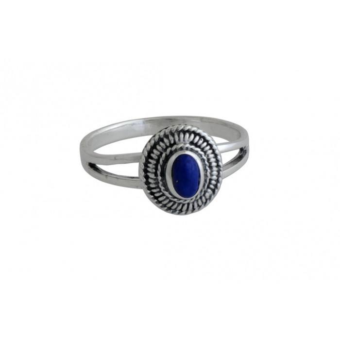 Bague argent pierre lapis lazuli résine époxy