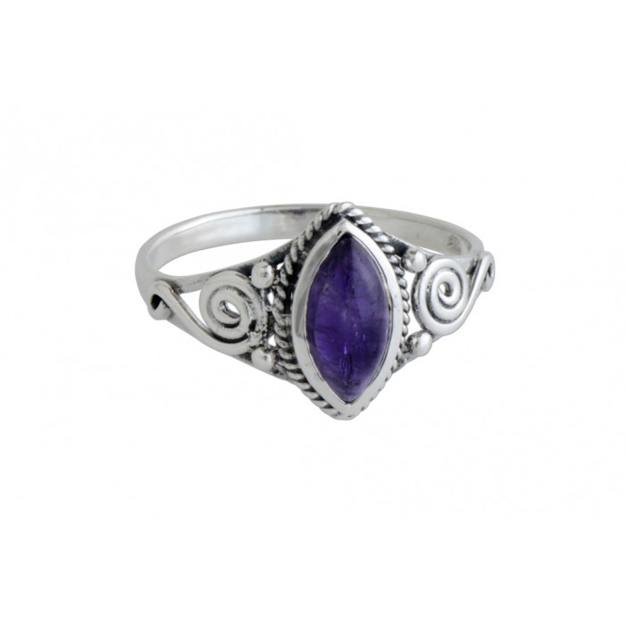 Bague argent pierre améthyste