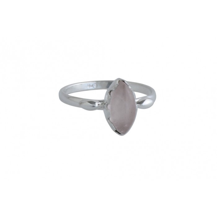 Bague argent pierre quartz rose