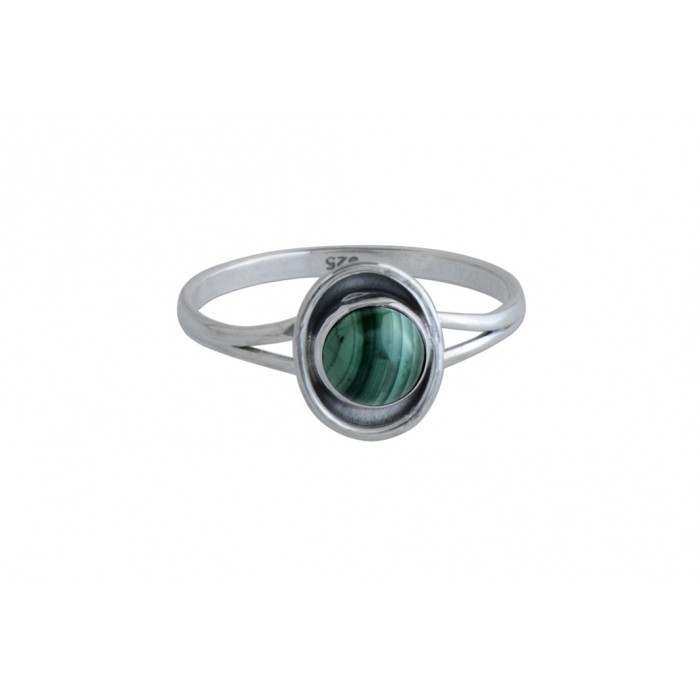 Bague argent pierre malachite
