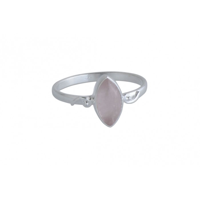 Bague argent pierre quartz rose