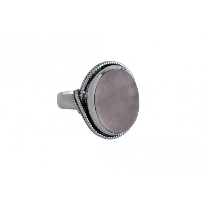Bague argent pierre quartz rose