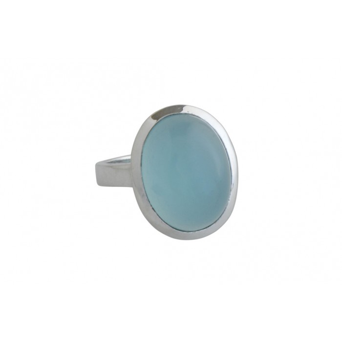 Bague argent pierre chalcedoine