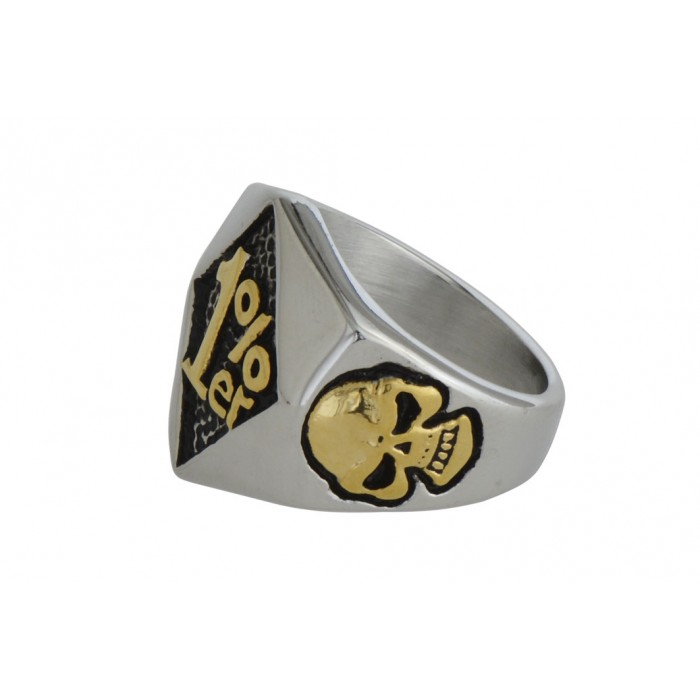 Steel ring/ip gold