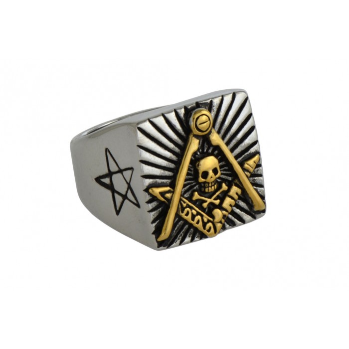 Steel ring/ip gold