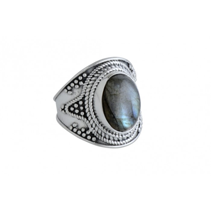 Bague argent pierre labradorite