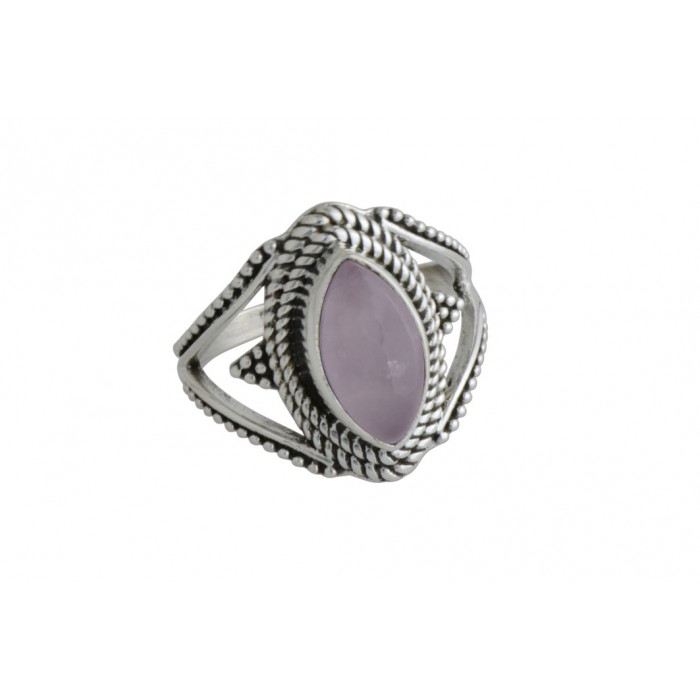 Bague argent pierre quartz rose