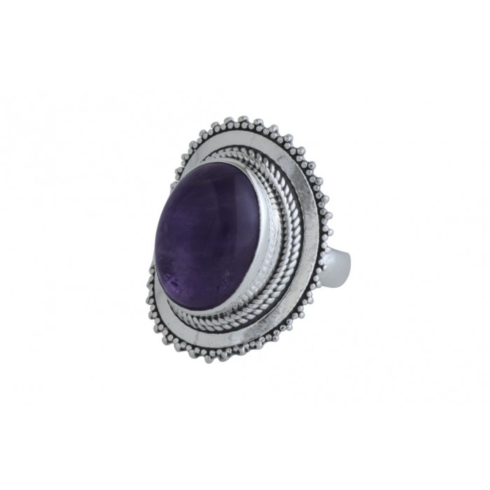 Bague argent pierre améthyste