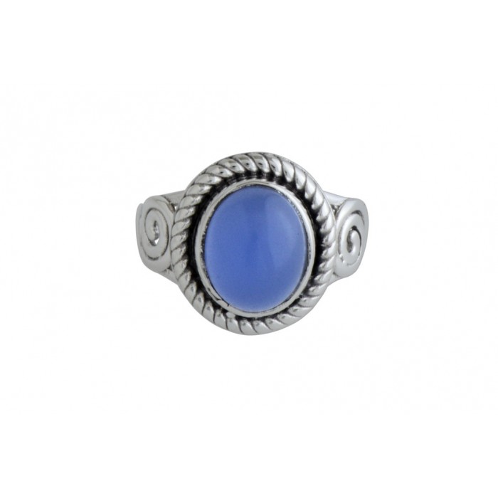 Bague argent pierre calcédoine