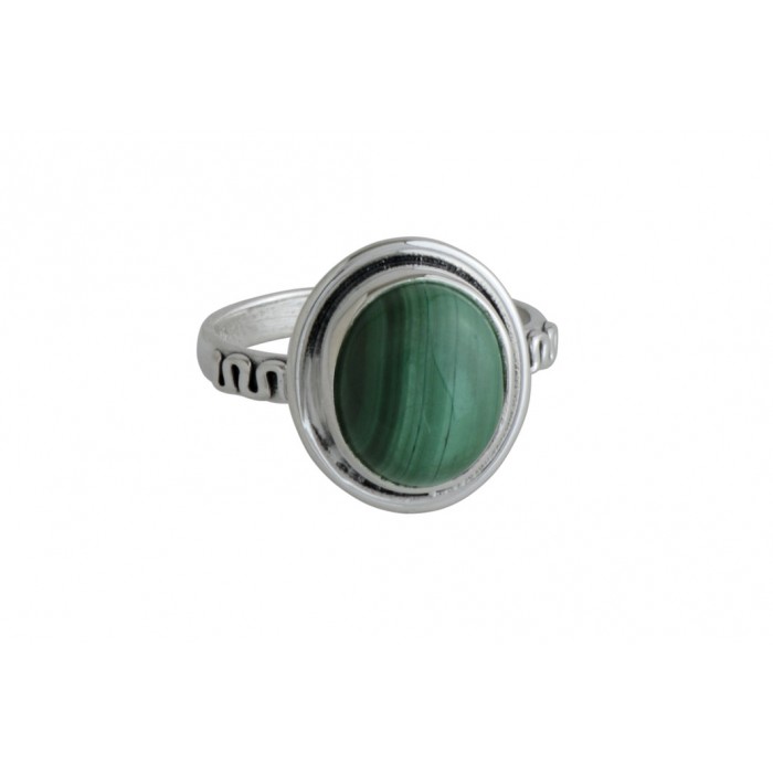 Bague argent pierre malachite