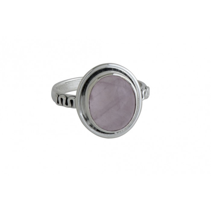 Bague argent pierre quartz rose